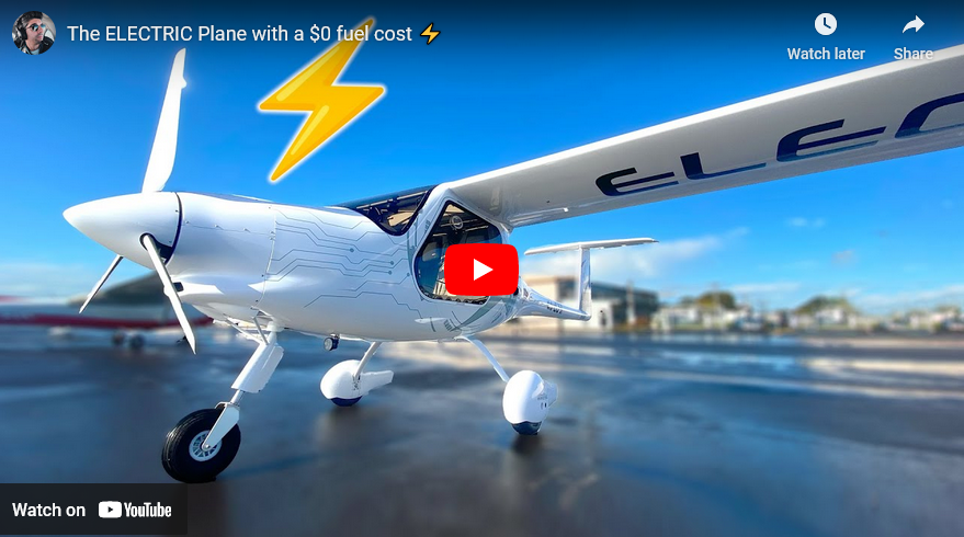 The ELECTRIC Plane Requires No Fuel