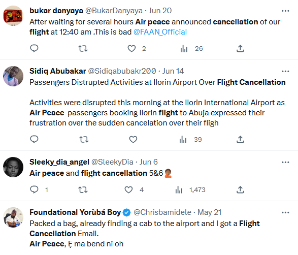 Nigeria's Air Peace and Max Air cancel flights